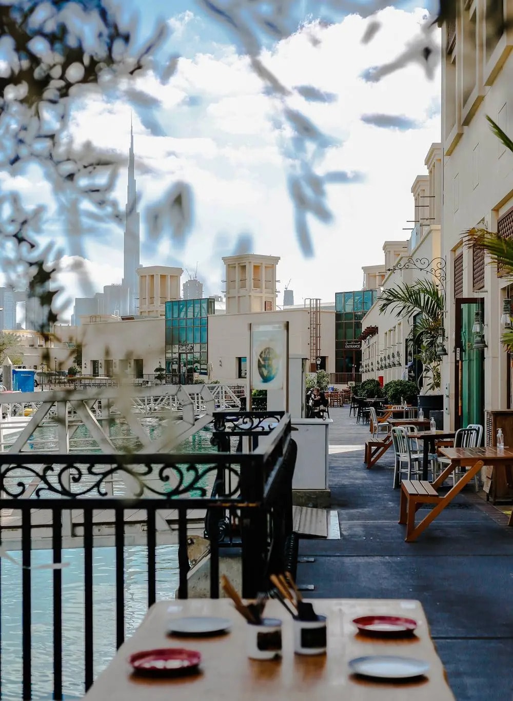 The terrace at 3Fils with the skyline behind