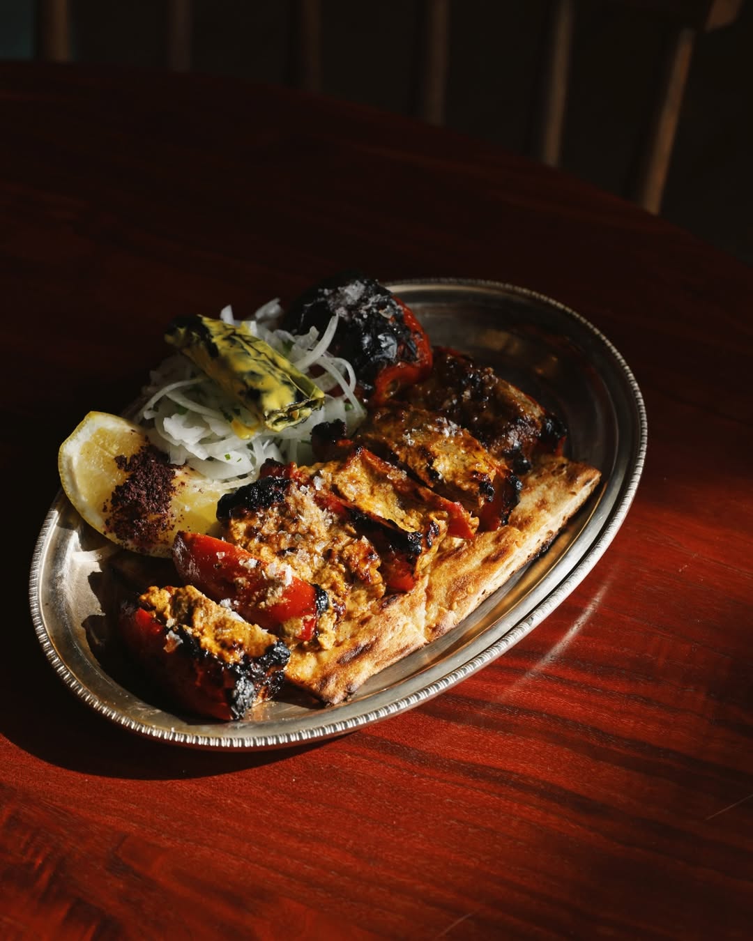 A kebab platter at Berenjak