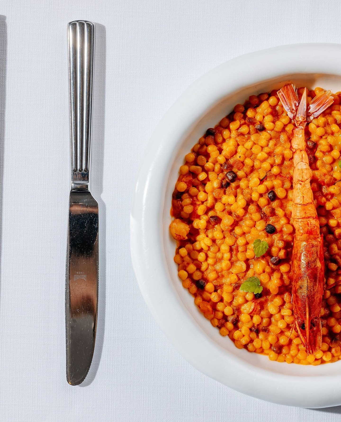 The fregola al gambero rosso at Chic Nonna