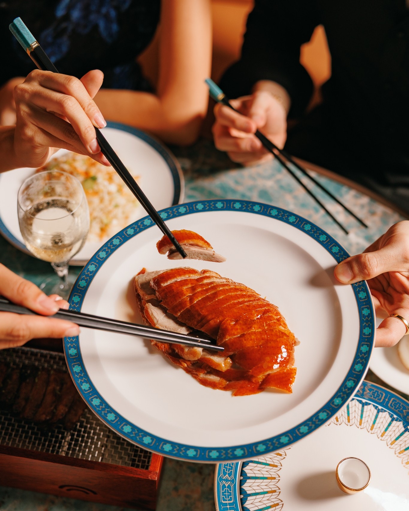 Sliced Peking duck at China Tang