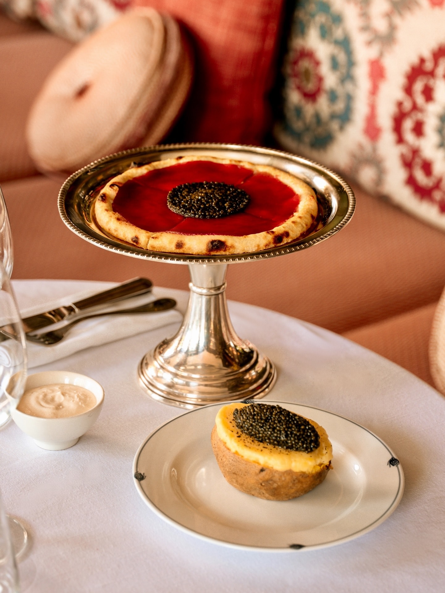Caviar service at Maison Revka