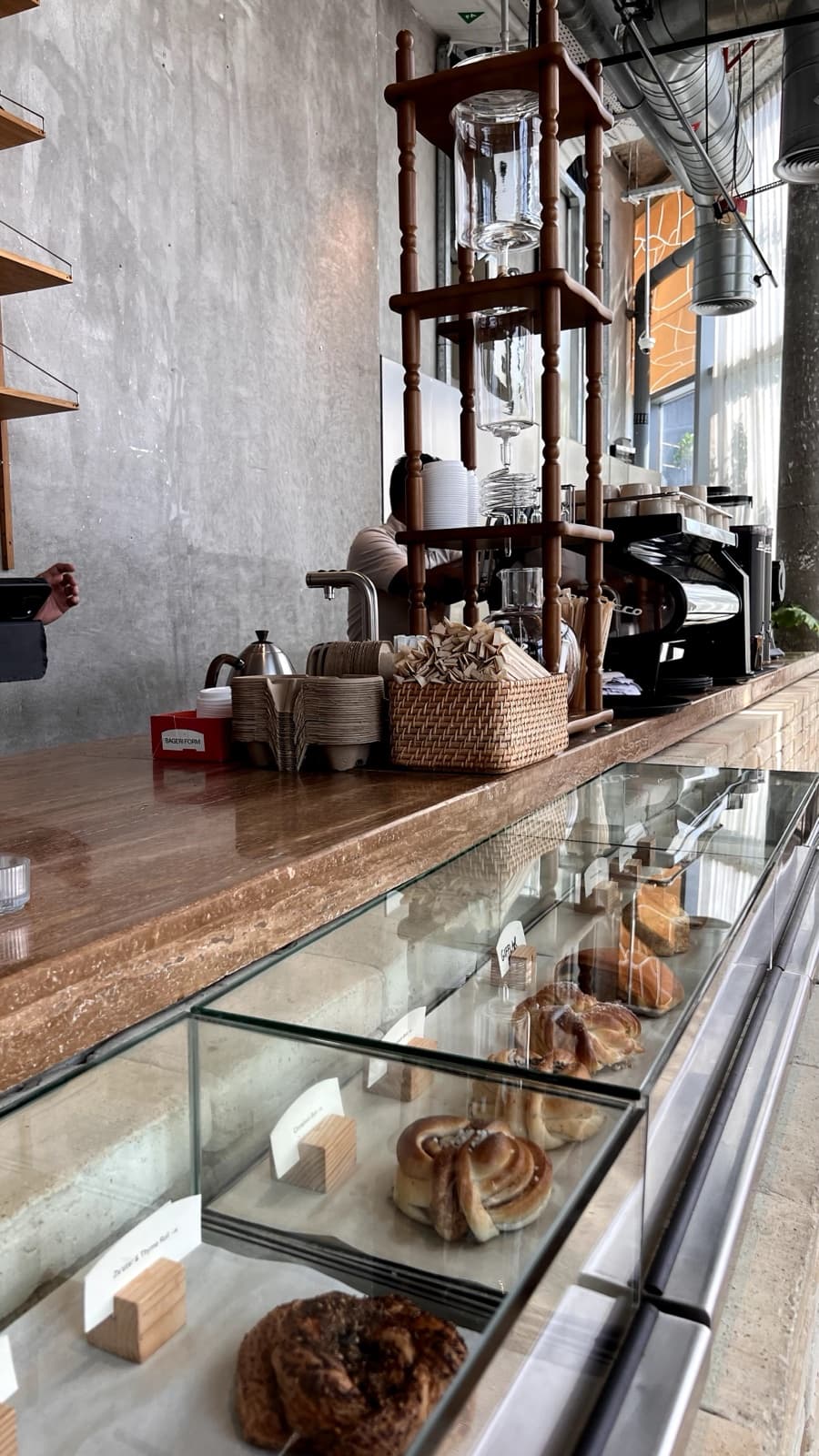Nikita's counter view at Bageri Form